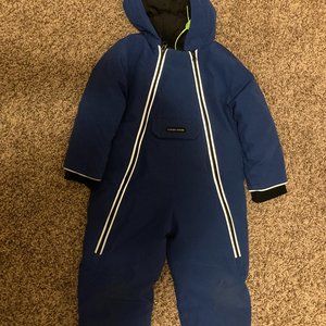 Canada Goose Down Snowsuit Boys 18-24 Months Pacific Blue Hooded GUC Long Sleeve